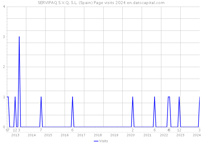 SERVIPAQ S.V.Q. S.L. (Spain) Page visits 2024 