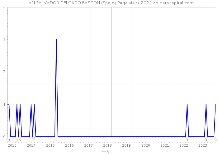 JUAN SALVADOR DELGADO BASCON (Spain) Page visits 2024 