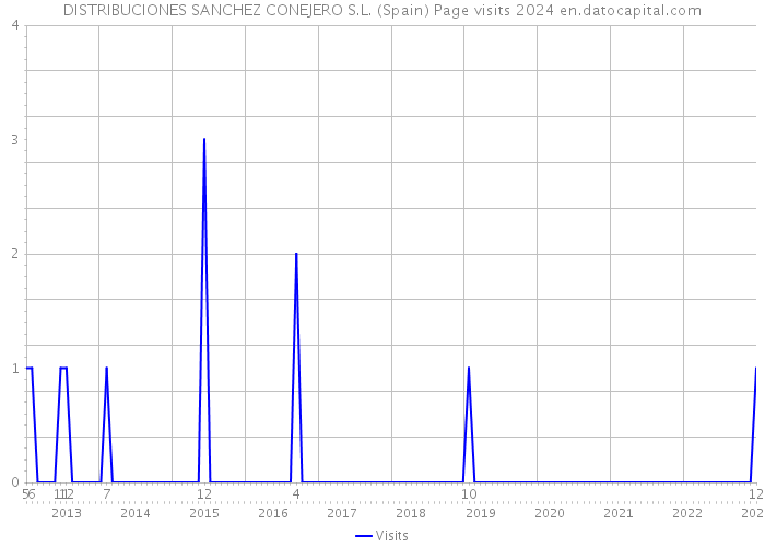 DISTRIBUCIONES SANCHEZ CONEJERO S.L. (Spain) Page visits 2024 