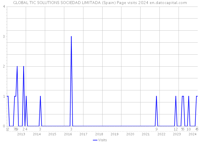 GLOBAL TIC SOLUTIONS SOCIEDAD LIMITADA (Spain) Page visits 2024 
