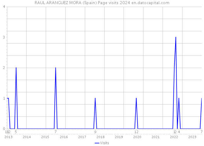 RAUL ARANGUEZ MORA (Spain) Page visits 2024 