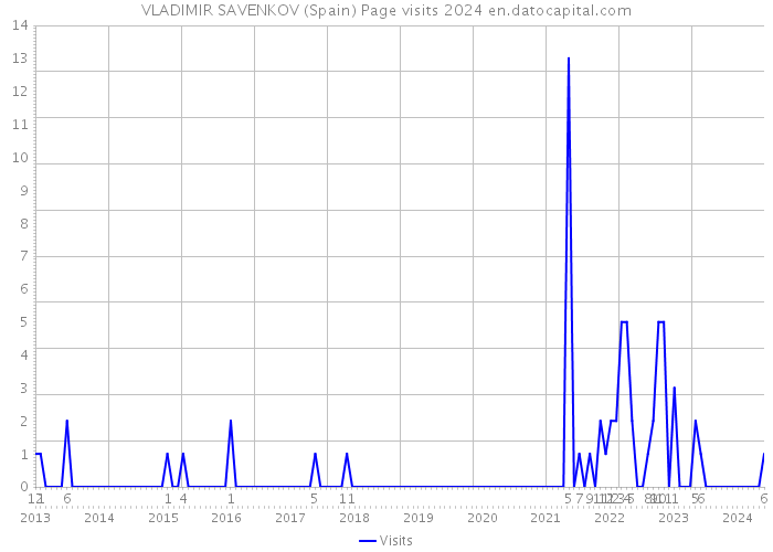 VLADIMIR SAVENKOV (Spain) Page visits 2024 