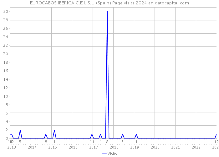 EUROCABOS IBERICA C.E.I. S.L. (Spain) Page visits 2024 