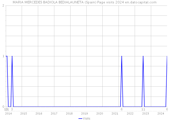 MARIA MERCEDES BADIOLA BEDIALAUNETA (Spain) Page visits 2024 
