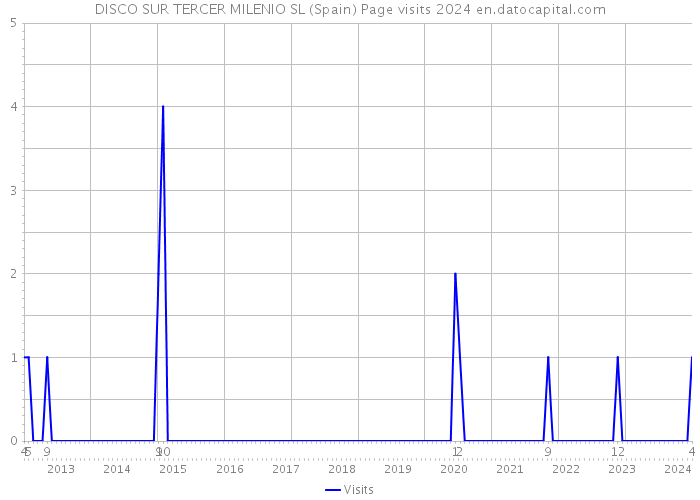 DISCO SUR TERCER MILENIO SL (Spain) Page visits 2024 