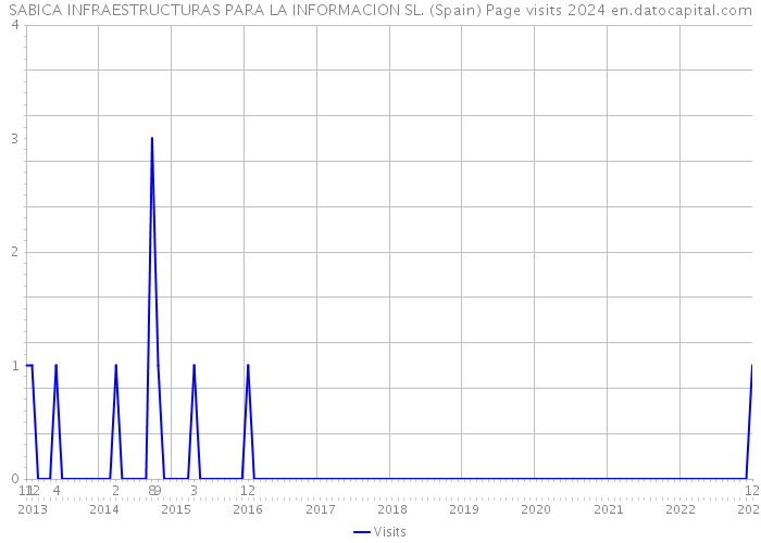SABICA INFRAESTRUCTURAS PARA LA INFORMACION SL. (Spain) Page visits 2024 