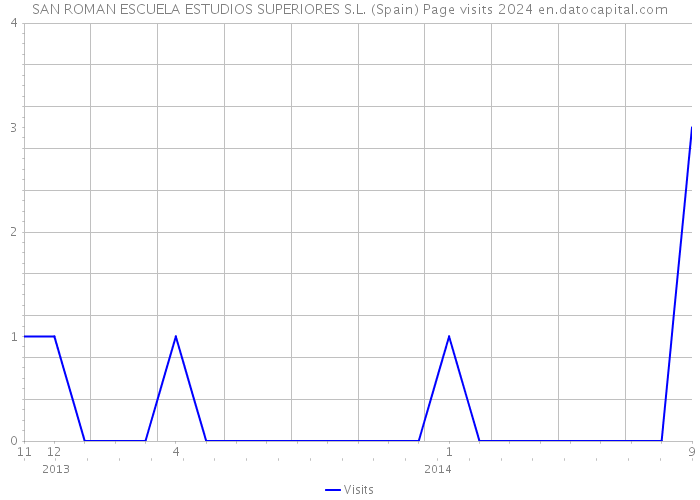 SAN ROMAN ESCUELA ESTUDIOS SUPERIORES S.L. (Spain) Page visits 2024 