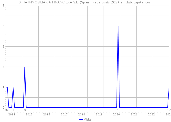 SITIA INMOBILIARIA FINANCIERA S.L. (Spain) Page visits 2024 