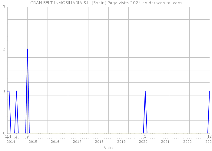 GRAN BELT INMOBILIARIA S.L. (Spain) Page visits 2024 