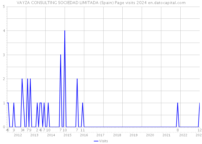 VAYZA CONSULTING SOCIEDAD LIMITADA (Spain) Page visits 2024 