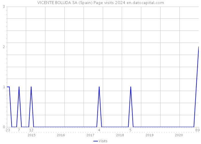 VICENTE BOLUDA SA (Spain) Page visits 2024 