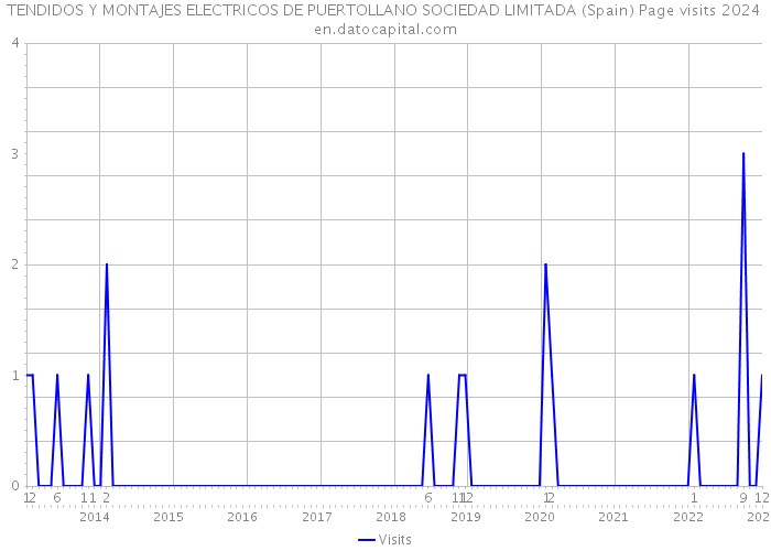 TENDIDOS Y MONTAJES ELECTRICOS DE PUERTOLLANO SOCIEDAD LIMITADA (Spain) Page visits 2024 