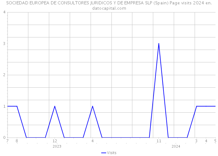 SOCIEDAD EUROPEA DE CONSULTORES JURIDICOS Y DE EMPRESA SLP (Spain) Page visits 2024 