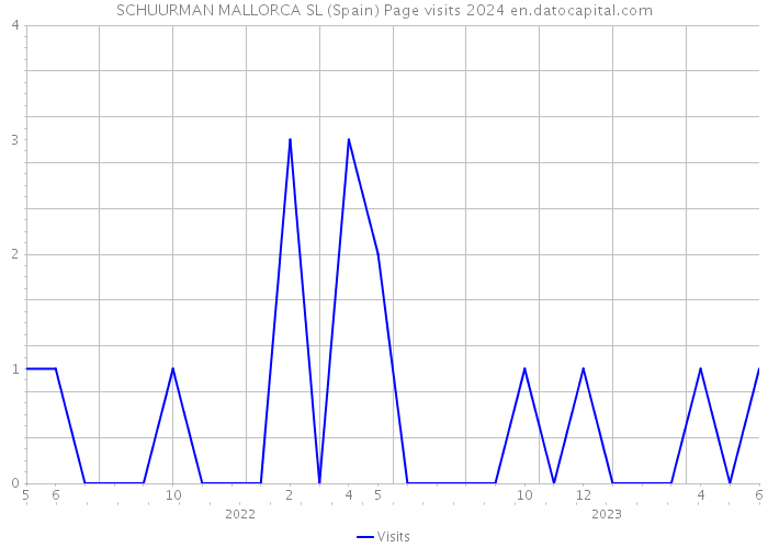 SCHUURMAN MALLORCA SL (Spain) Page visits 2024 