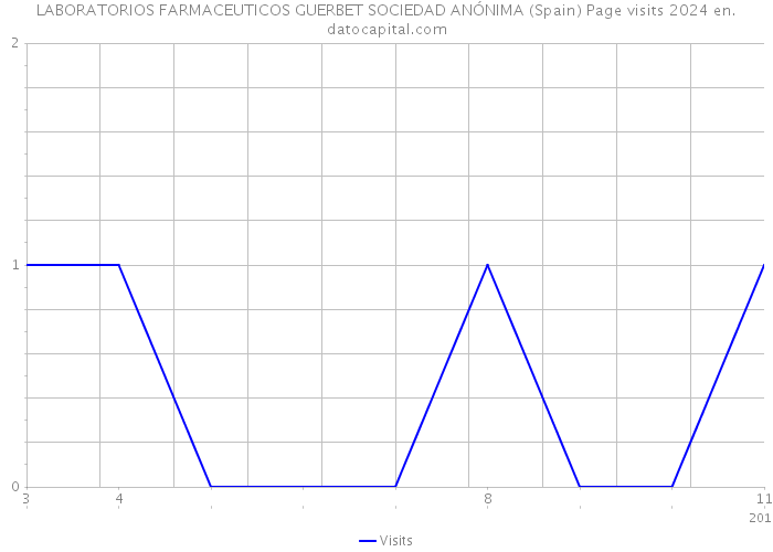 LABORATORIOS FARMACEUTICOS GUERBET SOCIEDAD ANÓNIMA (Spain) Page visits 2024 