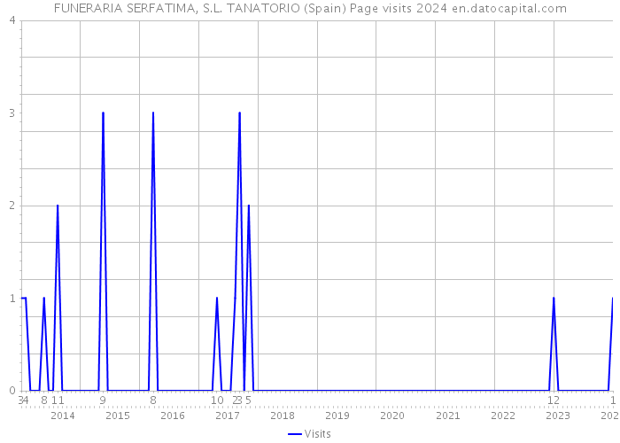 FUNERARIA SERFATIMA, S.L. TANATORIO (Spain) Page visits 2024 