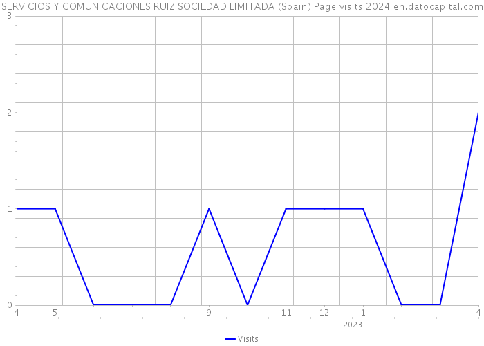 SERVICIOS Y COMUNICACIONES RUIZ SOCIEDAD LIMITADA (Spain) Page visits 2024 