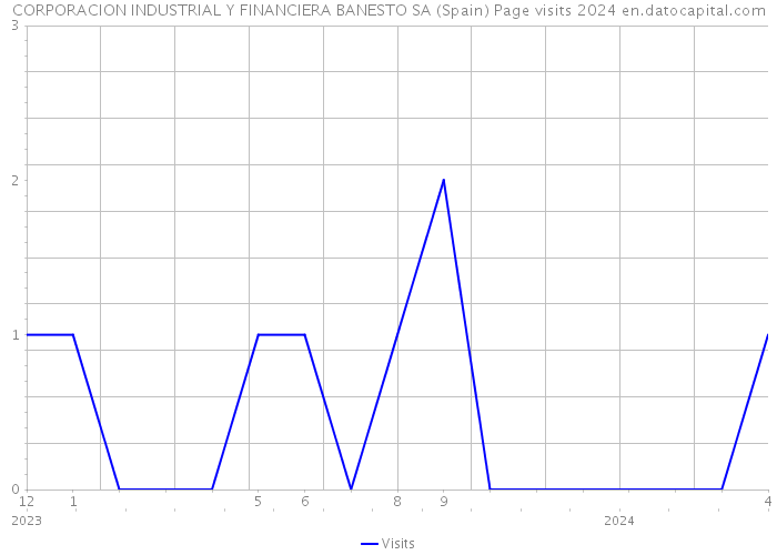 CORPORACION INDUSTRIAL Y FINANCIERA BANESTO SA (Spain) Page visits 2024 