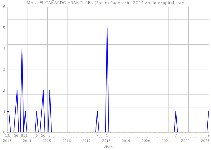 MANUEL CAÑARDO ARANGUREN (Spain) Page visits 2024 