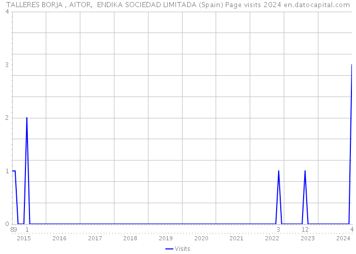 TALLERES BORJA , AITOR, ENDIKA SOCIEDAD LIMITADA (Spain) Page visits 2024 