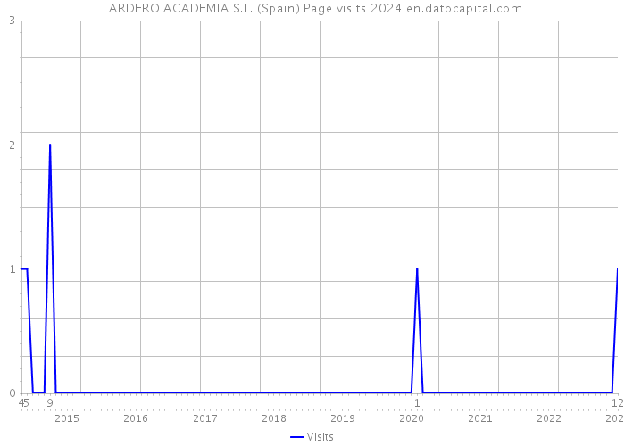 LARDERO ACADEMIA S.L. (Spain) Page visits 2024 