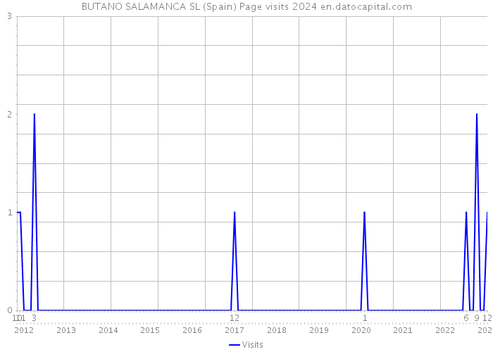 BUTANO SALAMANCA SL (Spain) Page visits 2024 