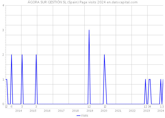 ÁGORA SUR GESTIÓN SL (Spain) Page visits 2024 