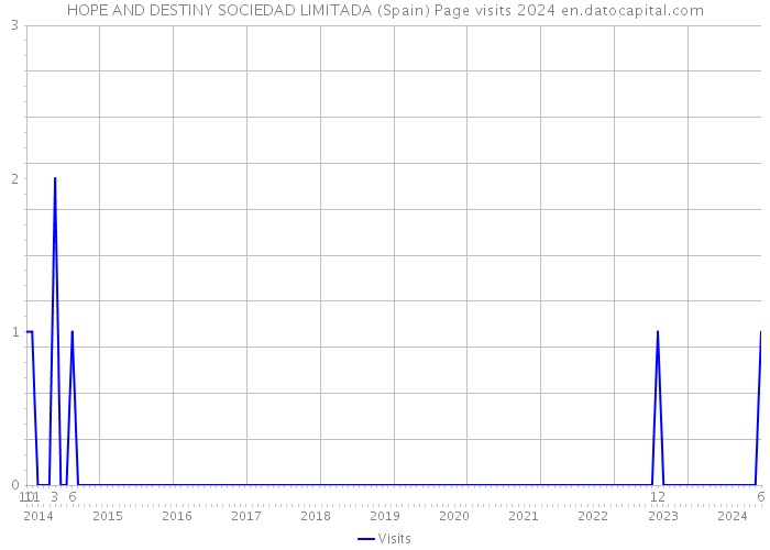 HOPE AND DESTINY SOCIEDAD LIMITADA (Spain) Page visits 2024 