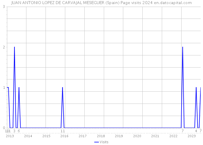 JUAN ANTONIO LOPEZ DE CARVAJAL MESEGUER (Spain) Page visits 2024 