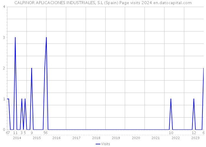 CALPINOR APLICACIONES INDUSTRIALES, S.L (Spain) Page visits 2024 