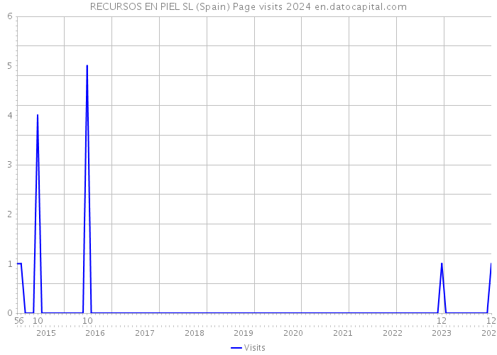 RECURSOS EN PIEL SL (Spain) Page visits 2024 