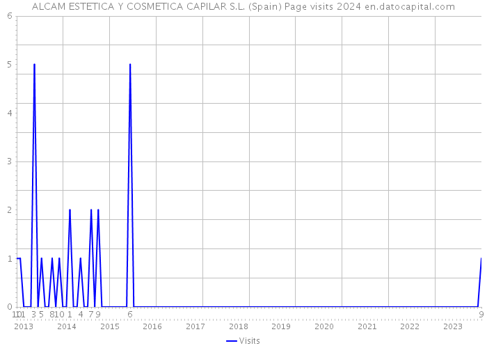 ALCAM ESTETICA Y COSMETICA CAPILAR S.L. (Spain) Page visits 2024 