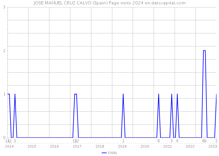 JOSE MANUEL CRUZ CALVO (Spain) Page visits 2024 