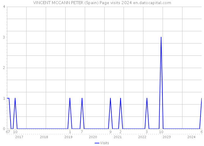 VINCENT MCCANN PETER (Spain) Page visits 2024 