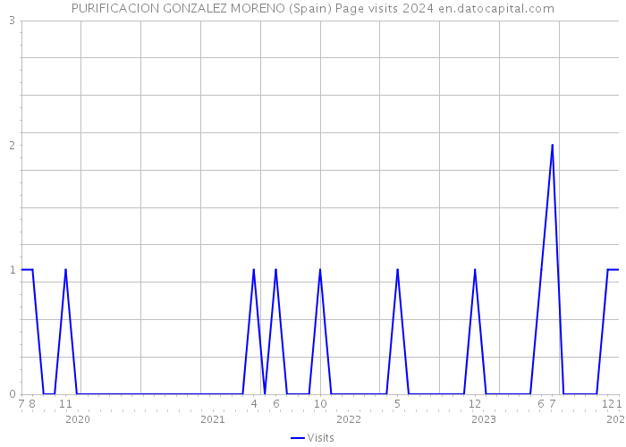 PURIFICACION GONZALEZ MORENO (Spain) Page visits 2024 