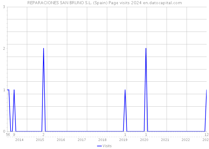 REPARACIONES SAN BRUNO S.L. (Spain) Page visits 2024 