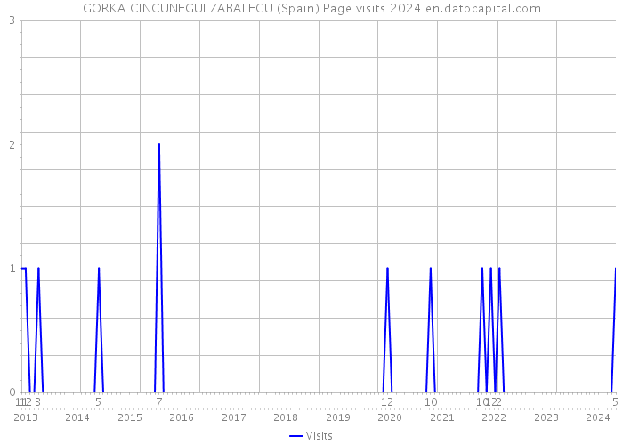 GORKA CINCUNEGUI ZABALECU (Spain) Page visits 2024 