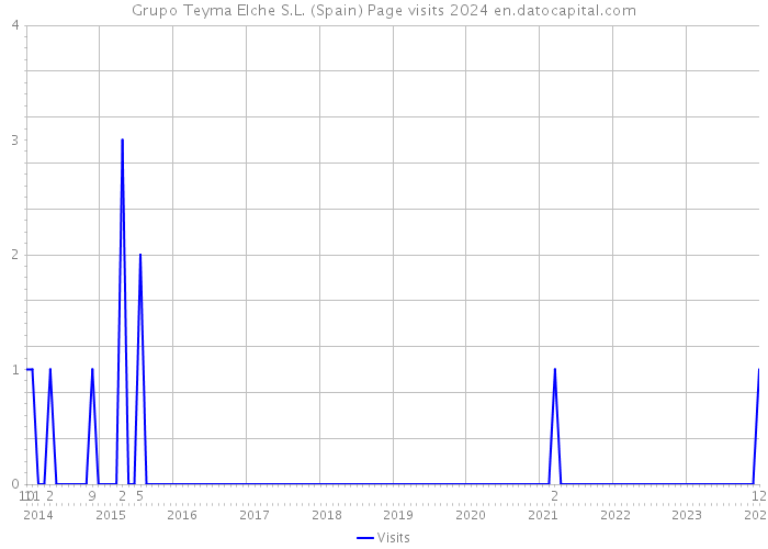 Grupo Teyma Elche S.L. (Spain) Page visits 2024 