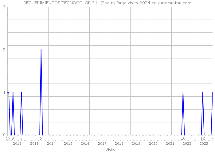RECUBRIMIENTOS TECNOCOLOR S.L. (Spain) Page visits 2024 