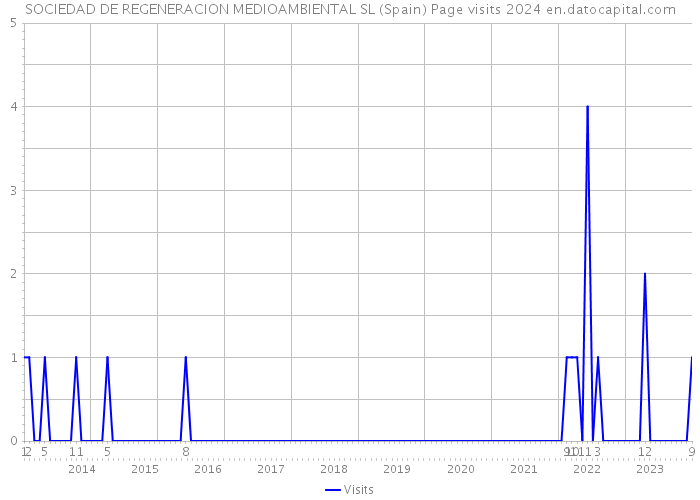 SOCIEDAD DE REGENERACION MEDIOAMBIENTAL SL (Spain) Page visits 2024 