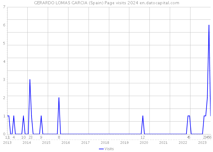GERARDO LOMAS GARCIA (Spain) Page visits 2024 
