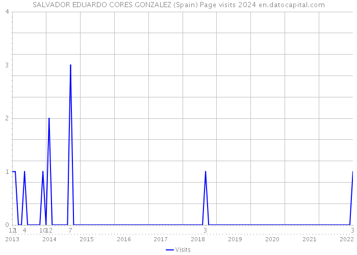 SALVADOR EDUARDO CORES GONZALEZ (Spain) Page visits 2024 