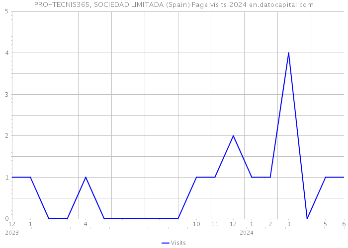 PRO-TECNIS365, SOCIEDAD LIMITADA (Spain) Page visits 2024 
