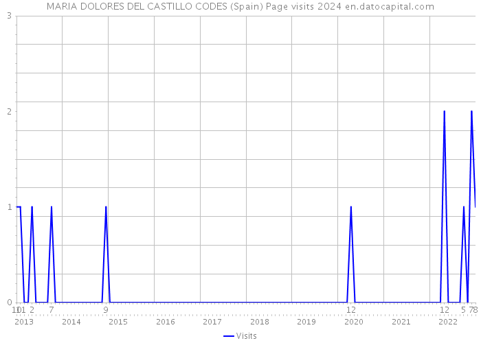 MARIA DOLORES DEL CASTILLO CODES (Spain) Page visits 2024 