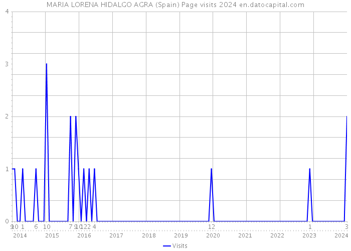 MARIA LORENA HIDALGO AGRA (Spain) Page visits 2024 