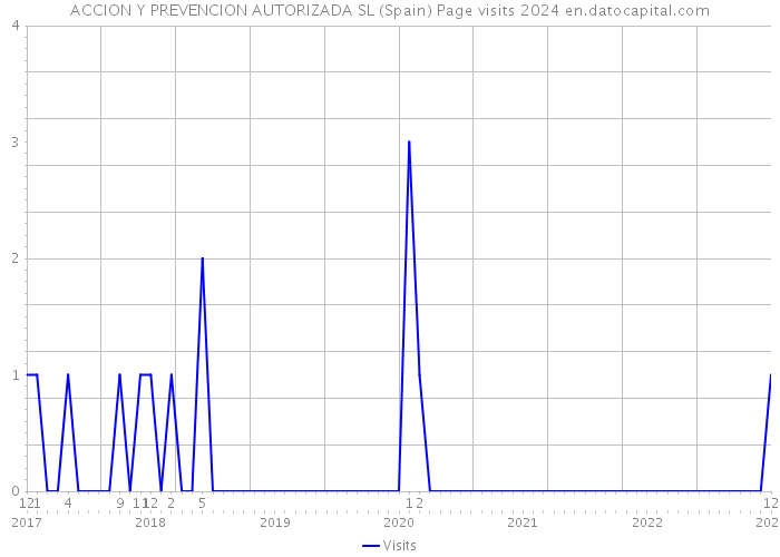 ACCION Y PREVENCION AUTORIZADA SL (Spain) Page visits 2024 