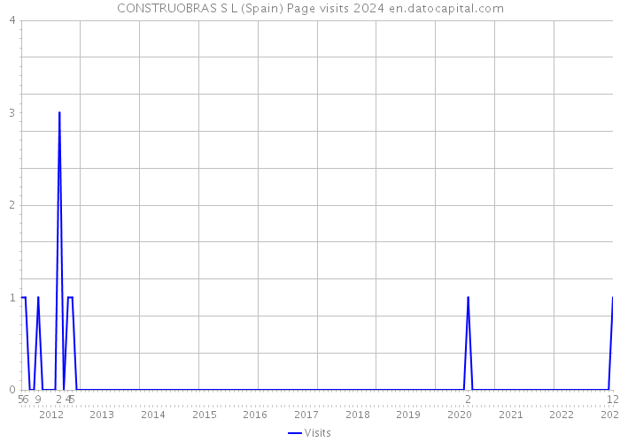 CONSTRUOBRAS S L (Spain) Page visits 2024 