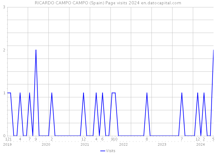 RICARDO CAMPO CAMPO (Spain) Page visits 2024 