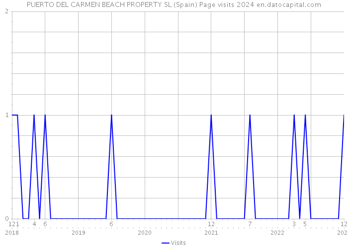 PUERTO DEL CARMEN BEACH PROPERTY SL (Spain) Page visits 2024 