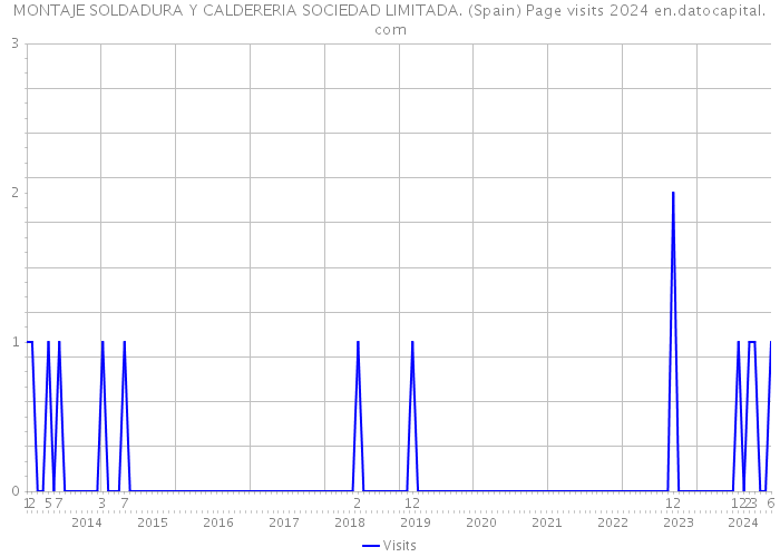 MONTAJE SOLDADURA Y CALDERERIA SOCIEDAD LIMITADA. (Spain) Page visits 2024 